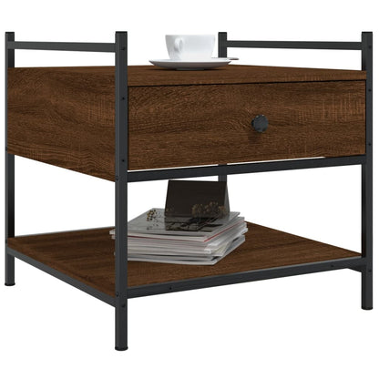 Tavolino da Salotto Rovere Marrone 50x50x50cm Legno Multistrato | homemem39