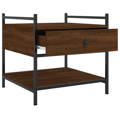 Tavolino da Salotto Rovere Marrone 50x50x50cm Legno Multistrato | homemem39