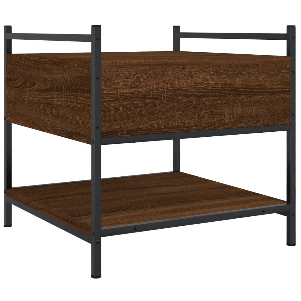 Tavolino da Salotto Rovere Marrone 50x50x50cm Legno Multistrato | homemem39