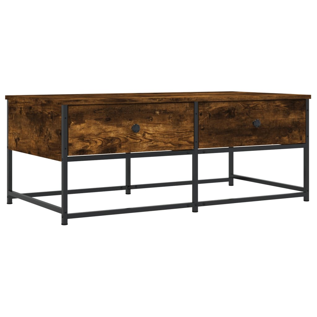 Tavolino da Salotto Rovere Fumo 100x51x40 cm Legno Multistrato | homemem39