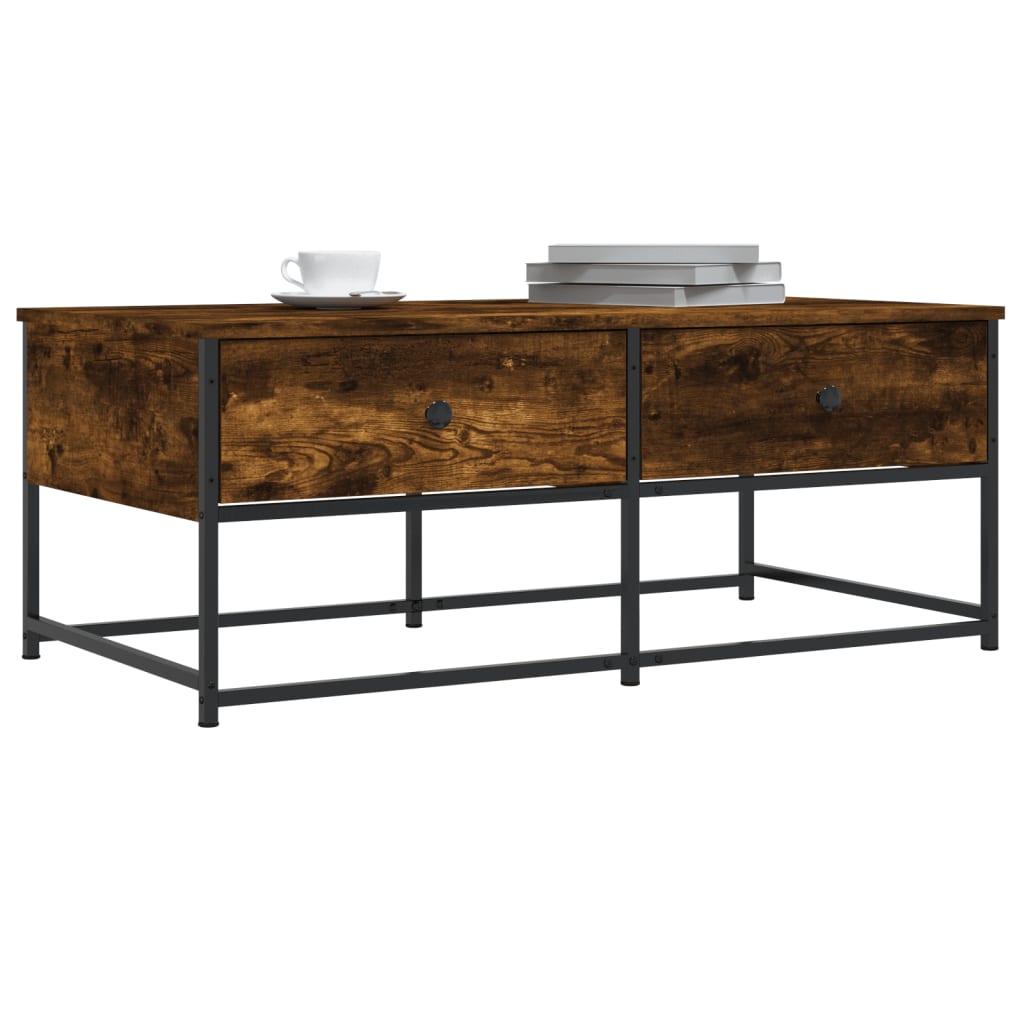 Tavolino da Salotto Rovere Fumo 100x51x40 cm Legno Multistrato | homemem39