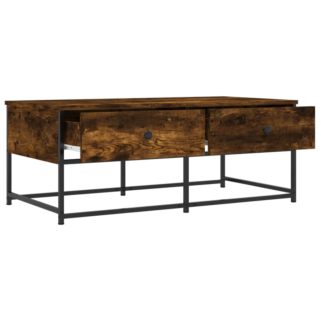 Tavolino da Salotto Rovere Fumo 100x51x40 cm Legno Multistrato | homemem39