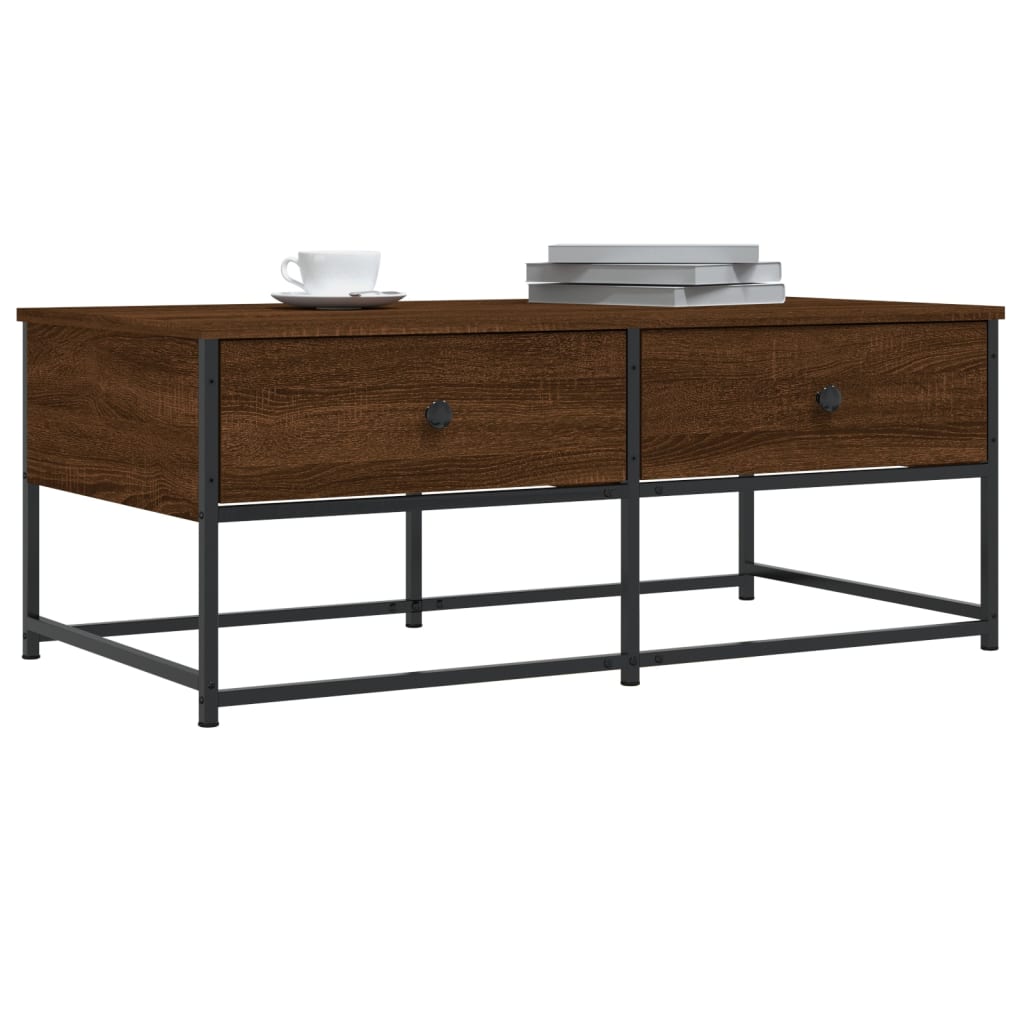 Tavolino Salotto Rovere Marrone 100x51x40 cm Legno Multistrato | homemem39