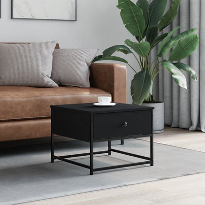 Tavolino da Salotto Nero 51x51x40 cm in Legno Multistrato | homemem39