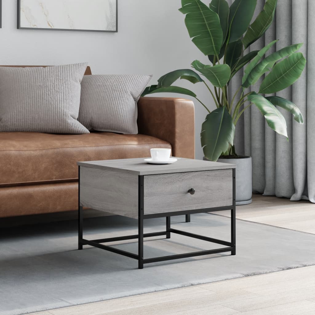 Tavolino da Salotto Grigio Sonoma 51x51x40 cm Legno Multistrato | homemem39