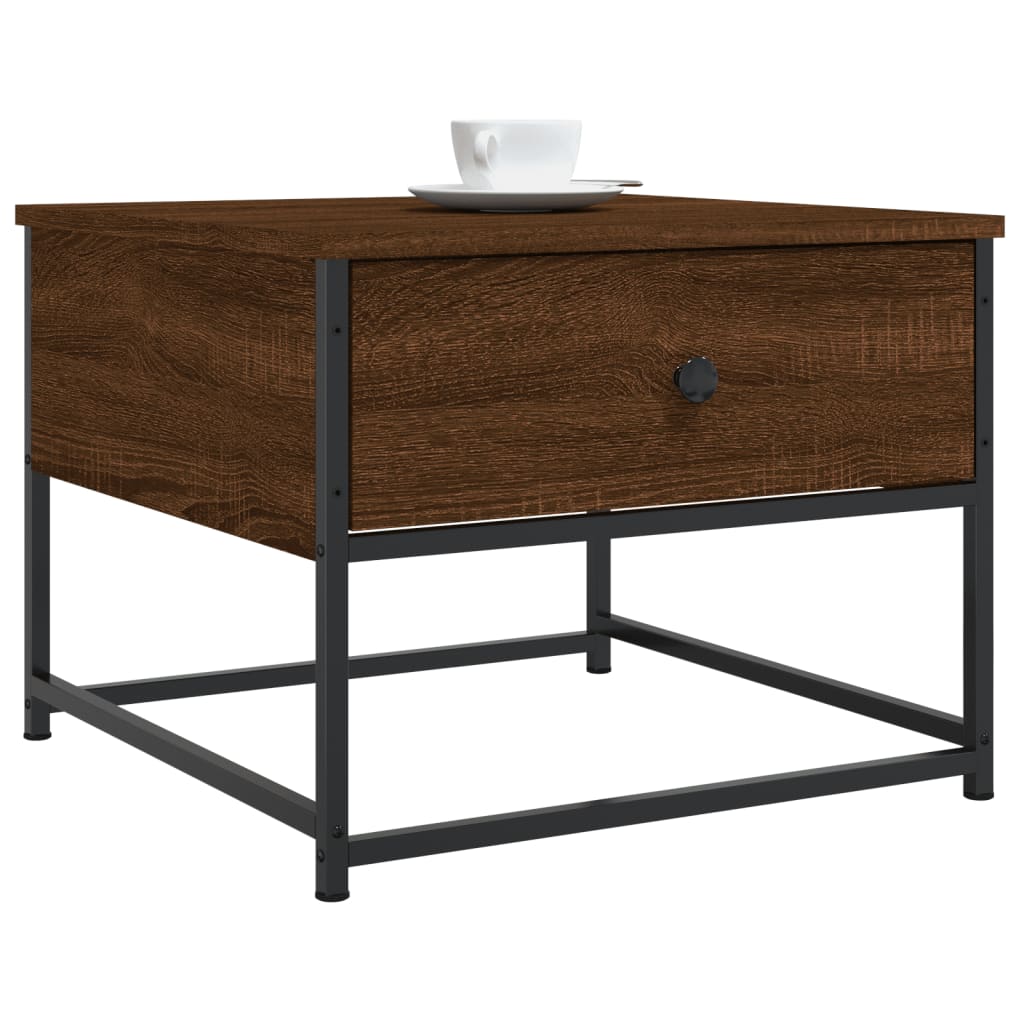 Tavolino da Salotto Rovere Marrone 51x51x40cm Legno Multistrato | homemem39