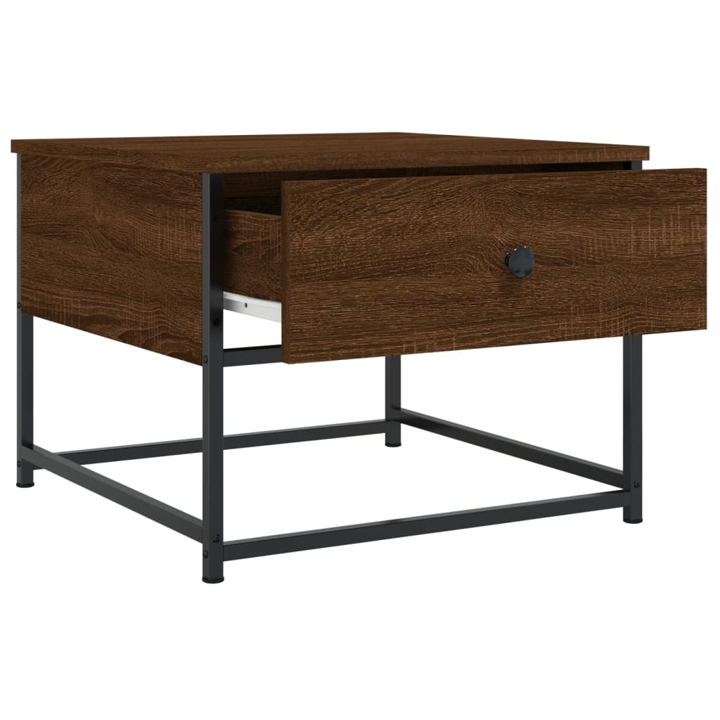 Tavolino da Salotto Rovere Marrone 51x51x40cm Legno Multistrato | homemem39