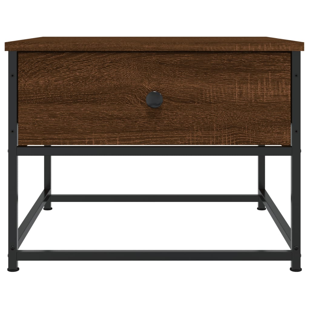 Tavolino da Salotto Rovere Marrone 51x51x40cm Legno Multistrato | homemem39