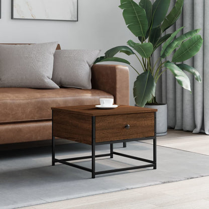 Tavolino da Salotto Rovere Marrone 51x51x40cm Legno Multistrato | homemem39