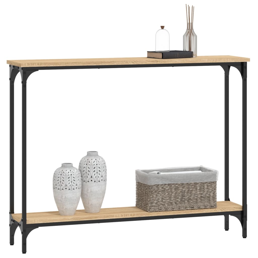 Tavolino Consolle Rovere Sonoma 100x22,5x75cm Legno Multistrato | homemem39