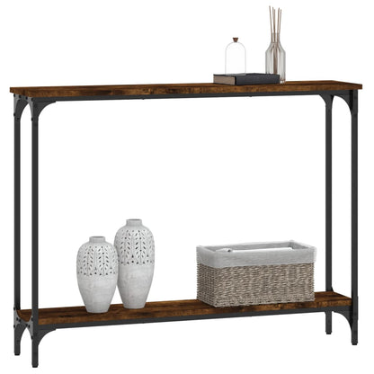 Tavolino Consolle Rovere Fumo 100x22,5x75cm Legno Multistrato | homemem39
