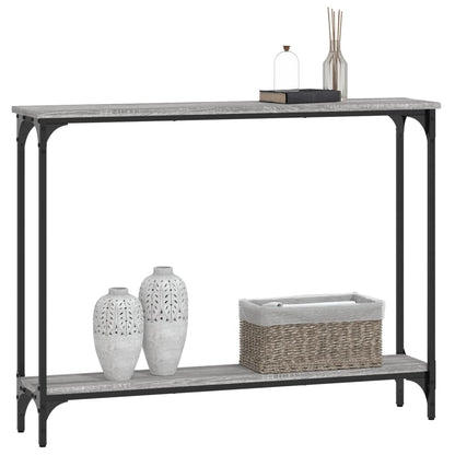 Tavolino Consolle Grigio Sonoma 100x22,5x75cm Legno Multistrato | homemem39