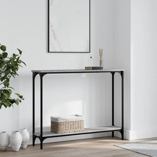 Tavolino Consolle Grigio Sonoma 100x22,5x75cm Legno Multistrato | homemem39