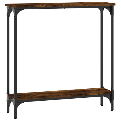 Tavolino Consolle Rovere Fumo 75x22,5x75 cm Legno Multistrato | homemem39
