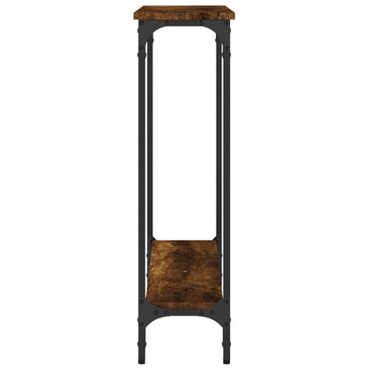 Tavolino Consolle Rovere Fumo 75x22,5x75 cm Legno Multistrato | homemem39