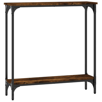 Tavolino Consolle Rovere Fumo 75x22,5x75 cm Legno Multistrato | homemem39
