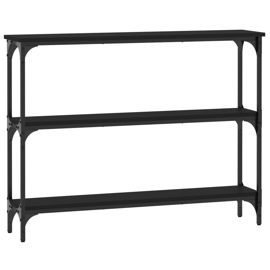 Tavolino Consolle Nero 100x22,5x75 cm in Legno Multistrato - homemem39