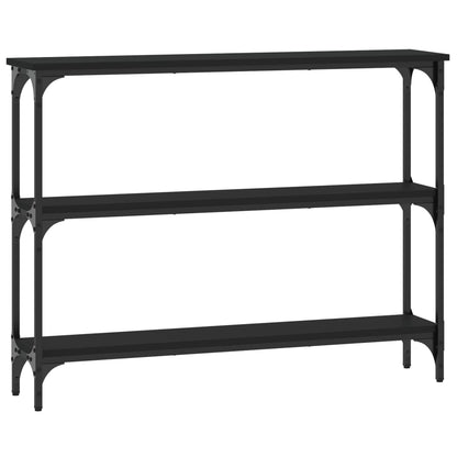 Tavolino Consolle Nero 100x22,5x75 cm in Legno Multistrato - homemem39