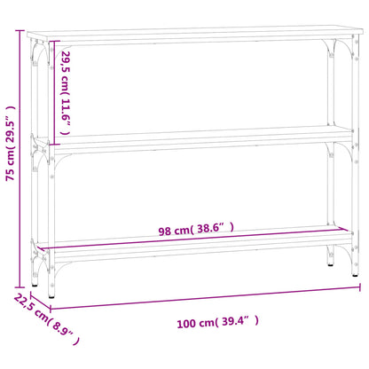 Tavolino Consolle Rovere Sonoma 100x22,5x75cm Legno Multistrato | homemem39