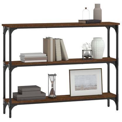 Tavolo Consolle Rovere Marrone 100x22,5x75 cm Legno Multistrato - homemem39