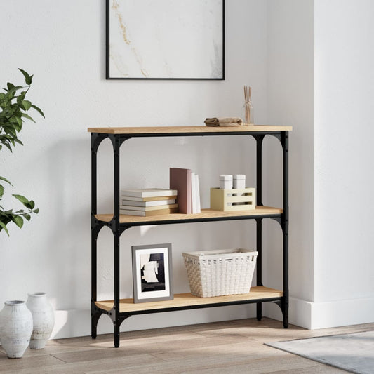 Tavolino Consolle Rovere Sonoma 75x22,5x75cm Legno Multistrato - homemem39