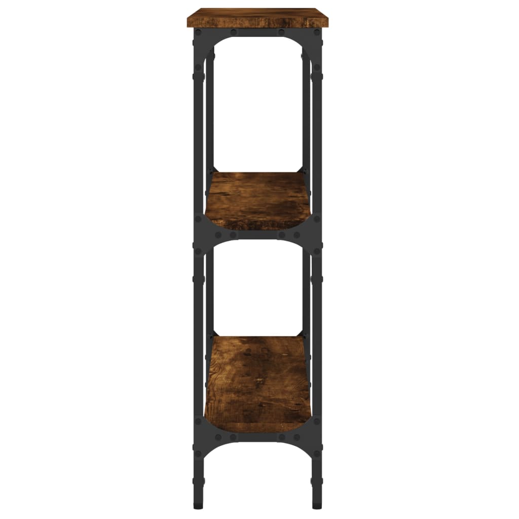 Tavolino Consolle Rovere Fumo 75x22,5x75 cm Legno Multistrato | homemem39