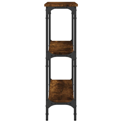 Tavolino Consolle Rovere Fumo 75x22,5x75 cm Legno Multistrato | homemem39