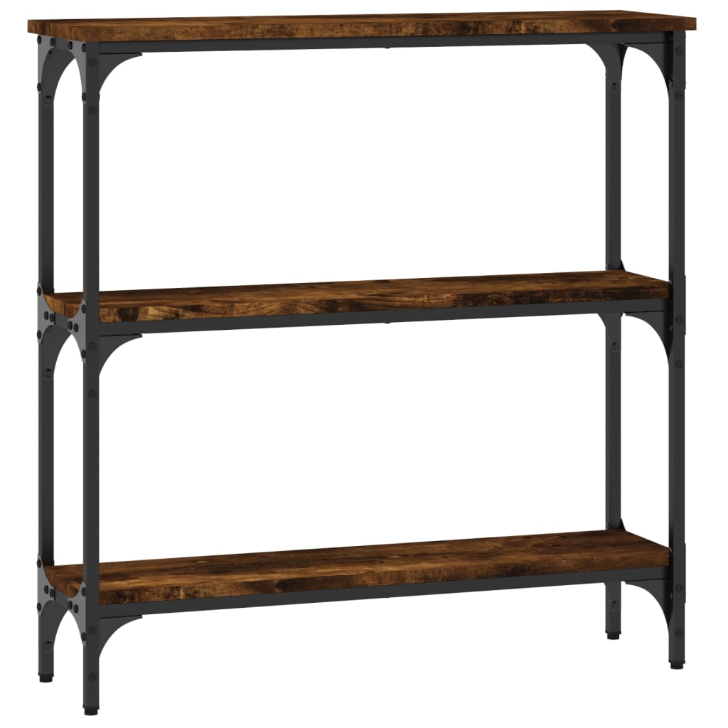 Tavolino Consolle Rovere Fumo 75x22,5x75 cm Legno Multistrato | homemem39