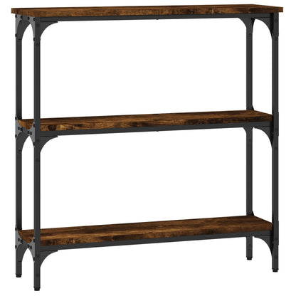 Tavolino Consolle Rovere Fumo 75x22,5x75 cm Legno Multistrato | homemem39