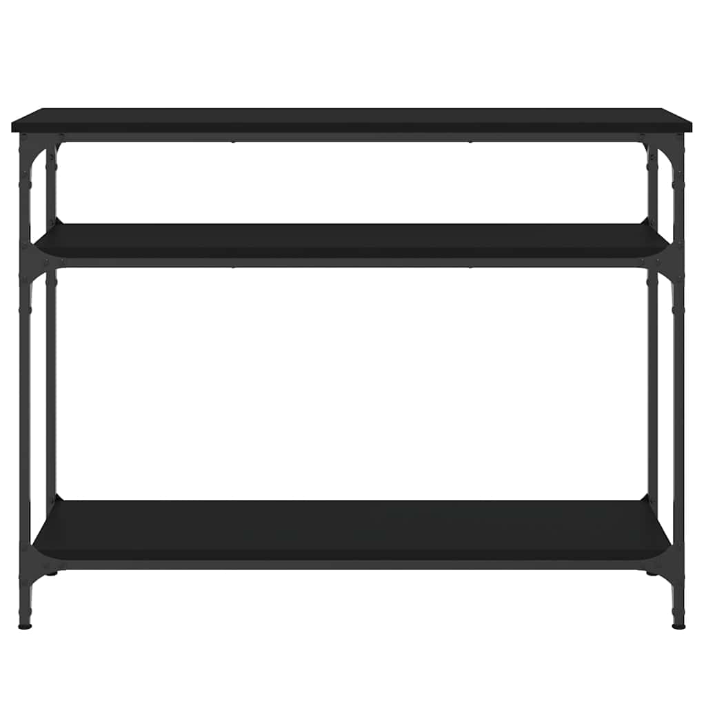 Tavolino Consolle Nero 100x29x75 cm in Legno Multistrato