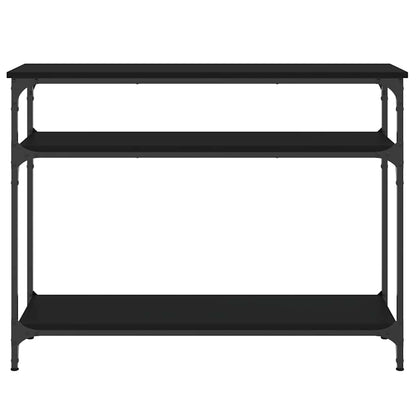 Tavolino Consolle Nero 100x29x75 cm in Legno Multistrato