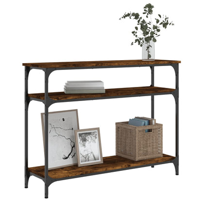 Tavolo Consolle Rovere Fumo 100x29x75 cm Legno Multistrato - homemem39