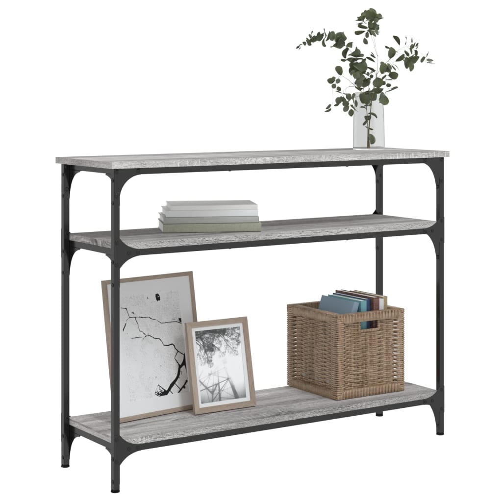 Tavolo Consolle Grigio Sonoma 100x29x75 cm in Legno Multistrato - homemem39