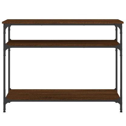 Tavolino Consolle Rovere Marrone 100x29x75 cm Legno Multistrato