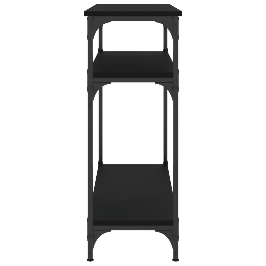 Tavolino Consolle Nero 75x29x75 cm in Legno Multistrato - homemem39