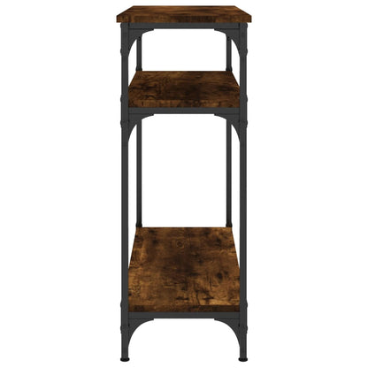 Tavolino Consolle Rovere Fumo 75x29x75 cm in Legno Multistrato - homemem39
