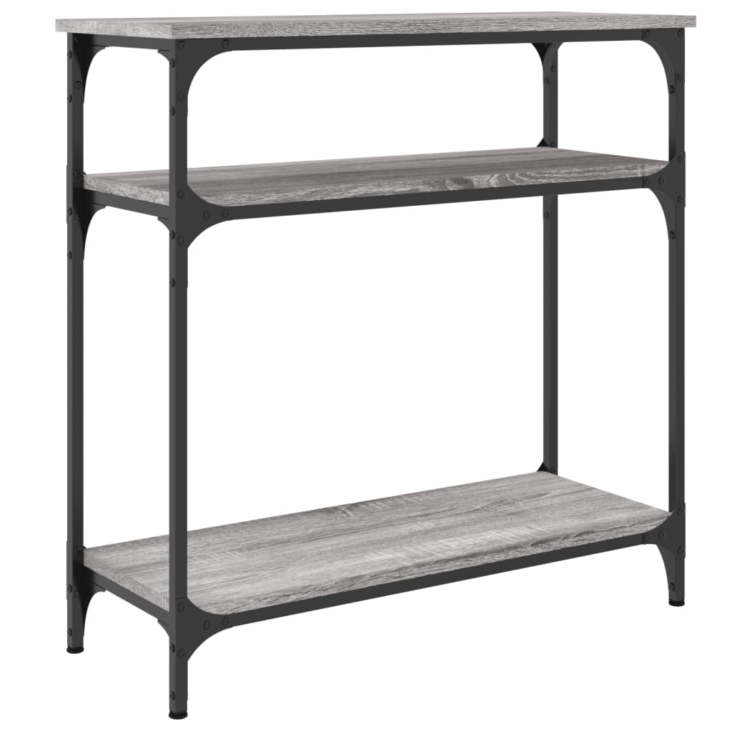 Tavolino Consolle Grigio Sonoma 75x29x75cm in Legno Multistrato - homemem39