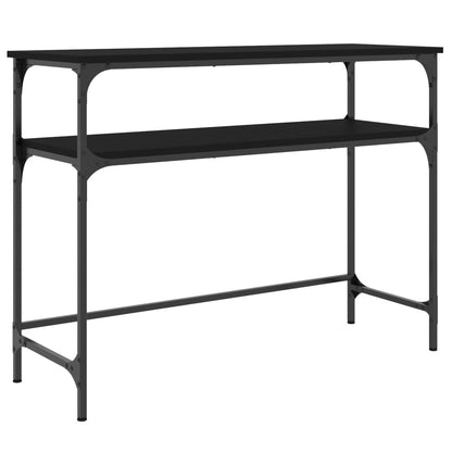 Tavolino Consolle Nero 100x35,5x75 cm in Legno Multistrato - homemem39