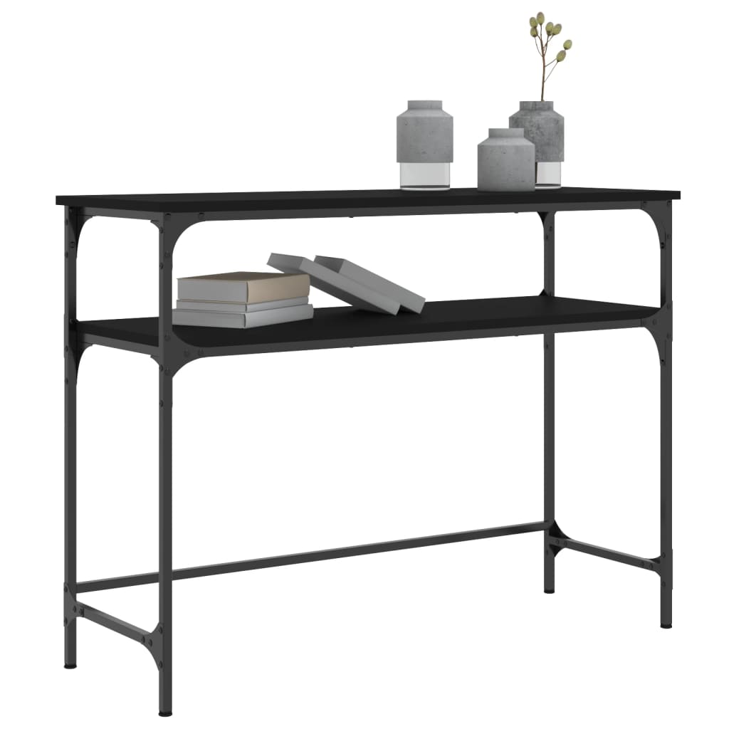 Tavolino Consolle Nero 100x35,5x75 cm in Legno Multistrato - homemem39