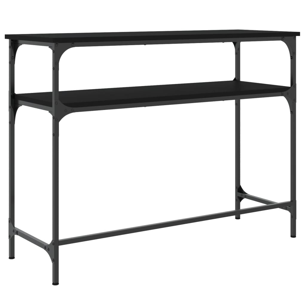 Tavolino Consolle Nero 100x35,5x75 cm in Legno Multistrato - homemem39