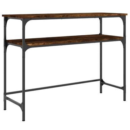 Tavolino Consolle Rovere Fumo 100x35,5x75cm Legno Multistrato - homemem39