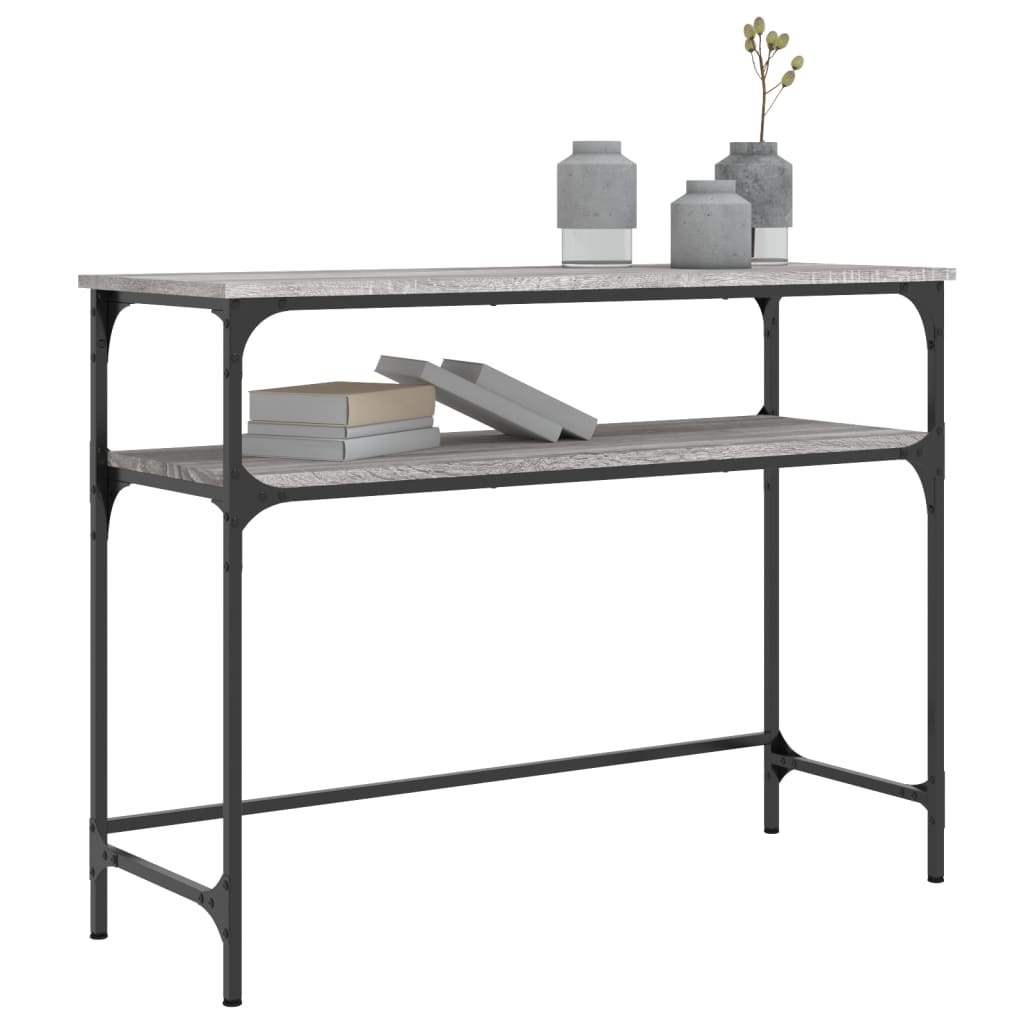 Tavolino Consolle Grigio Sonoma 100x35,5x75cm Legno Multistrato - homemem39