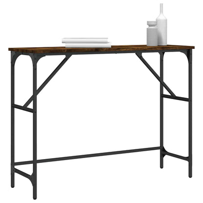 Tavolo Consolle Rovere Fumo 100x32x75 cm Legno Multistrato