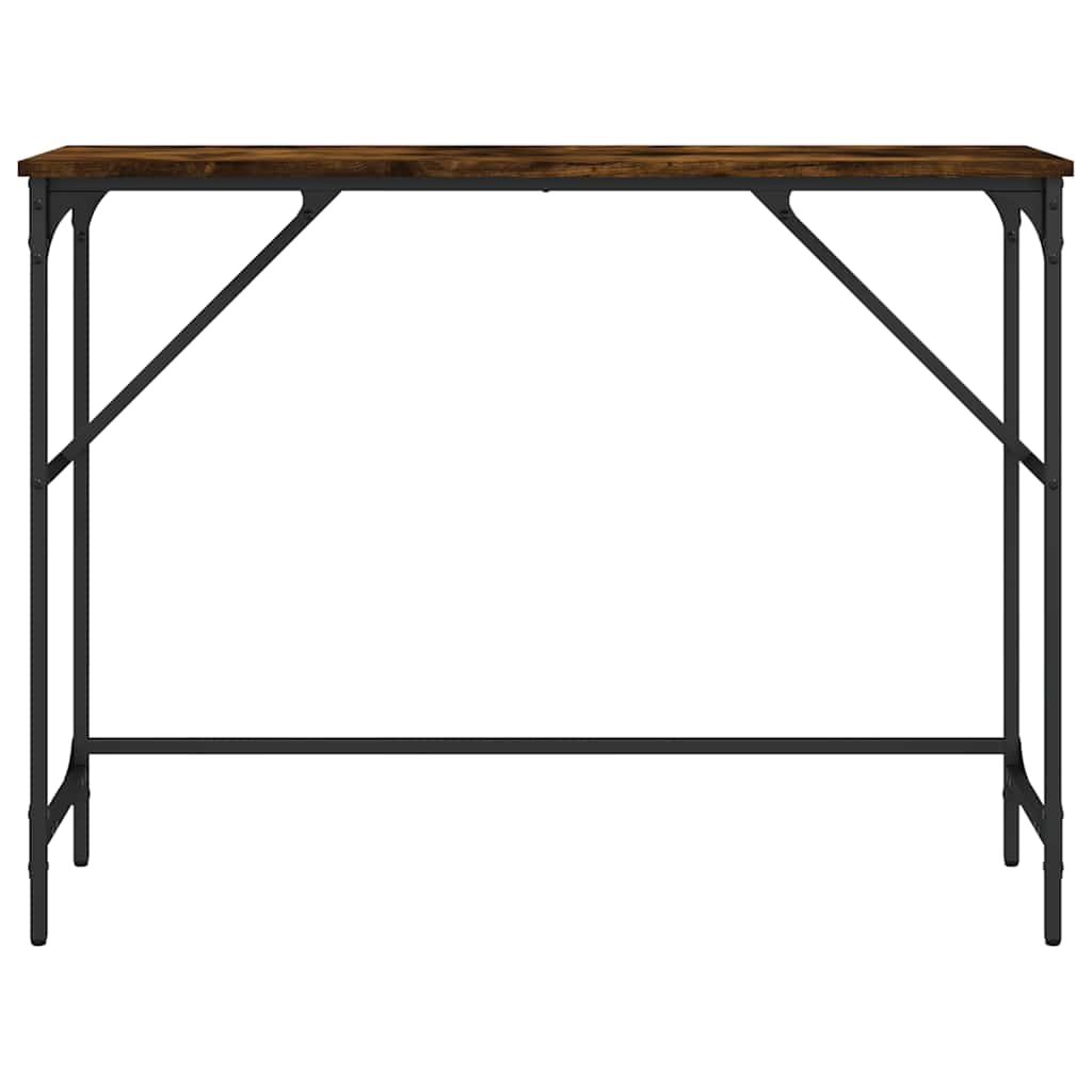 Tavolo Consolle Rovere Fumo 100x32x75 cm Legno Multistrato