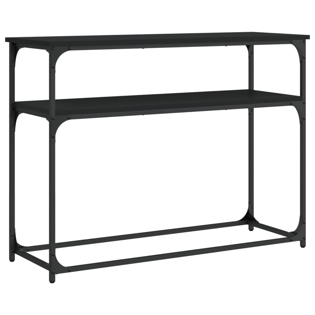 Tavolino Consolle Nero 100x35,5x75 cm in Legno Multistrato - homemem39