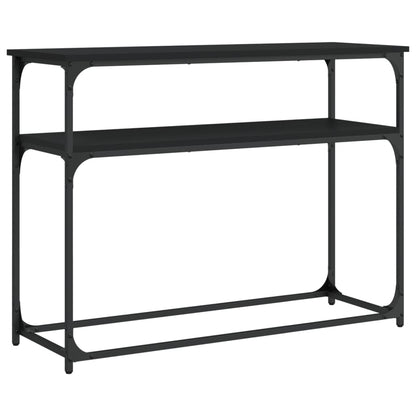 Tavolino Consolle Nero 100x35,5x75 cm in Legno Multistrato - homemem39