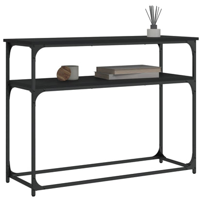 Tavolino Consolle Nero 100x35,5x75 cm in Legno Multistrato - homemem39
