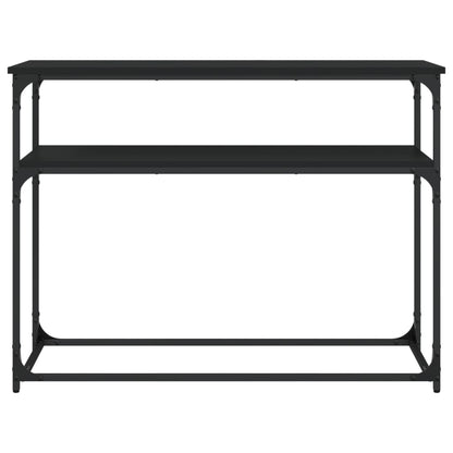 Tavolino Consolle Nero 100x35,5x75 cm in Legno Multistrato