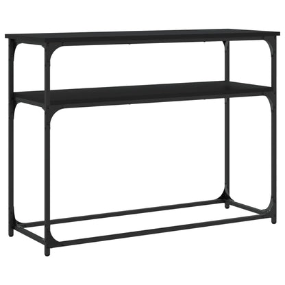 Tavolino Consolle Nero 100x35,5x75 cm in Legno Multistrato - homemem39