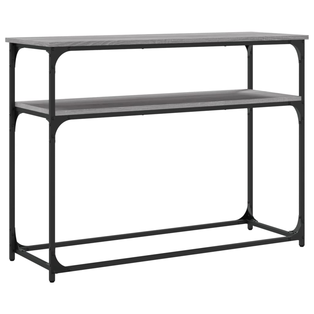 Tavolino Consolle Grigio Sonoma 100x35,5x75cm Legno Multistrato - homemem39